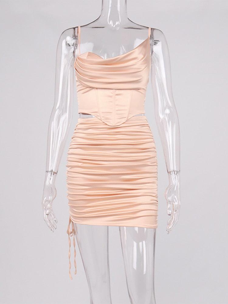 KittenAlarm - Makena Solid Skirt Set