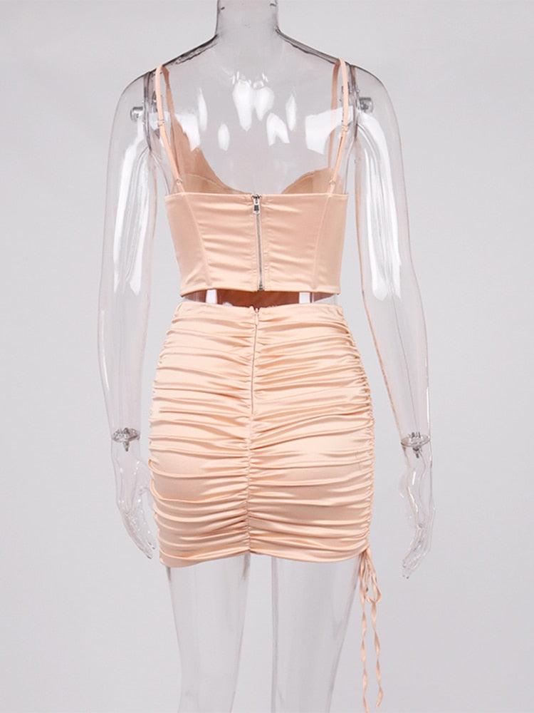 KittenAlarm - Makena Solid Skirt Set