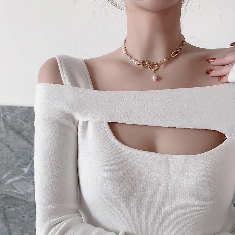 KittenAlarm - Mandi Oval Link Pearl Chain
