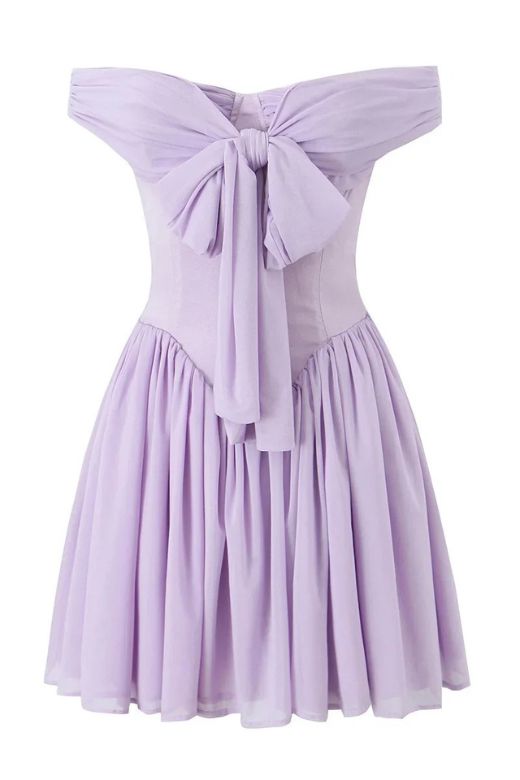 Martine Bodycon Wrap Mini Dress - Lavender Purple - Fashionpara