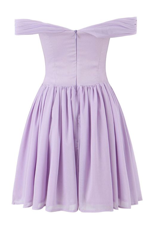 Martine Bodycon Wrap Mini Dress - Lavender Purple - Fashionpara