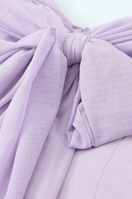 Martine Bodycon Wrap Mini Dress - Lavender Purple - Fashionpara