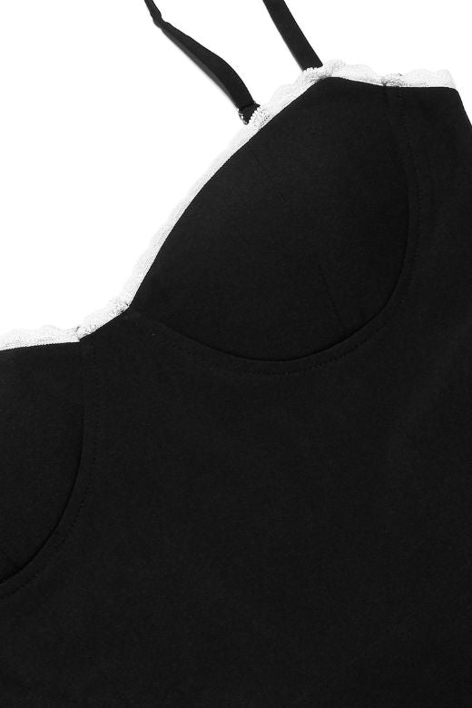 Mavis Bodycon Mini Dress - Classic Black - Fashionpara