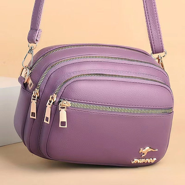 Leather Bag Dome Crossbody Shoulder PU