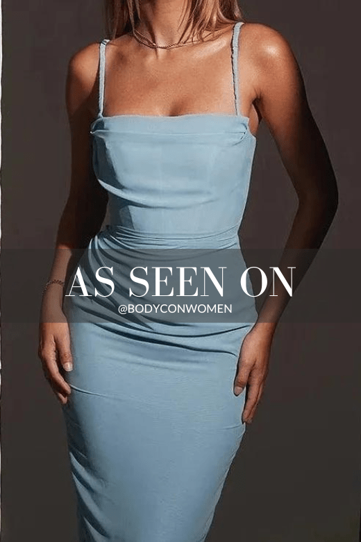 Megan Bodycon Dress - Sky Blue - Fashionpara