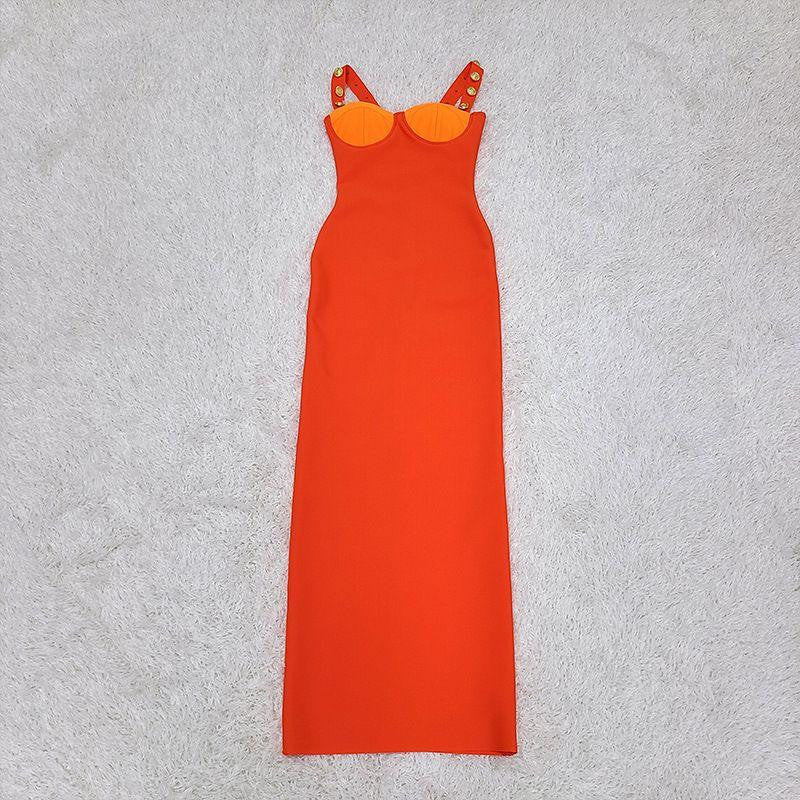 KittenAlarm - Meghan Patchwork Back Slit Maxi Dress
