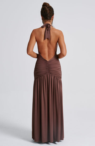 Velvet Deep V-Neck Wrap Waist Bodycon Midi Dress - View 2
