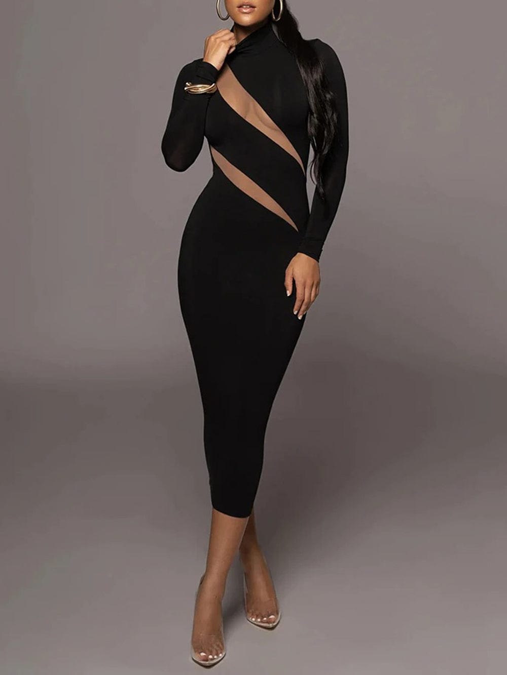 Bodycon Maxi Dress - Fashionpara