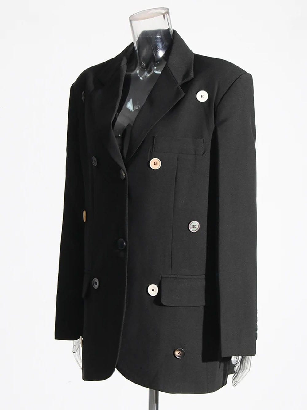 Button Autumn Blazer - Fashionpara