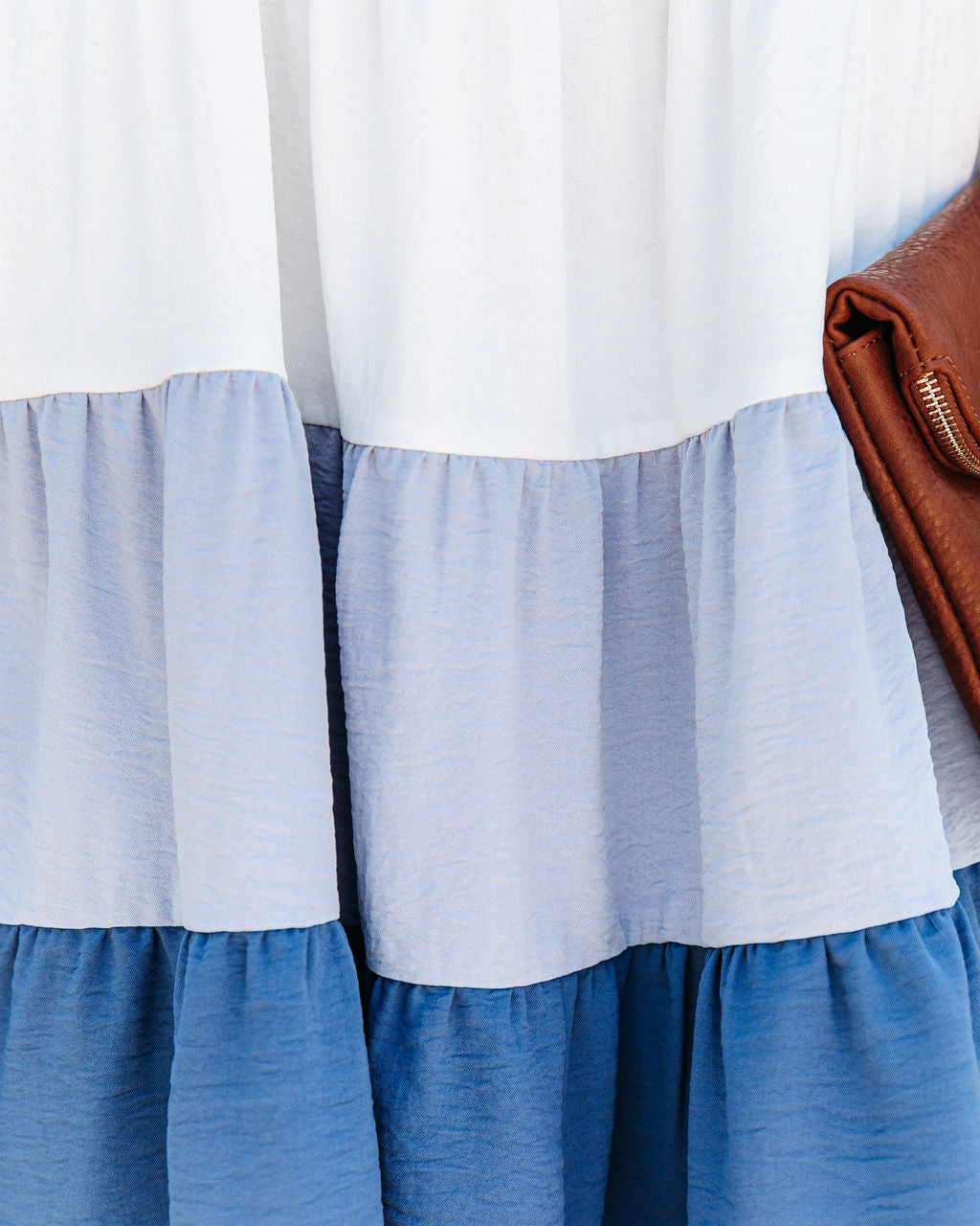 Square Neck Flutter Strap Tiered High-Low Dress