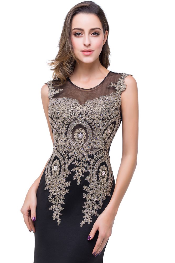 Mermaid Floor-length Chiffon Evening Dress with Appliques