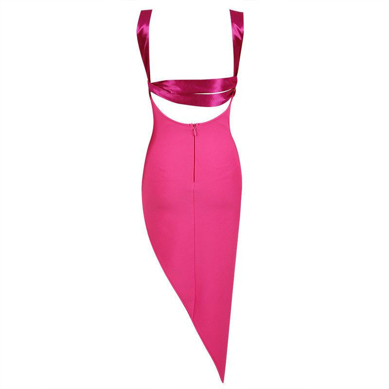 Scoop Neck Sleeveless Belted Bodycon Mini Dress
