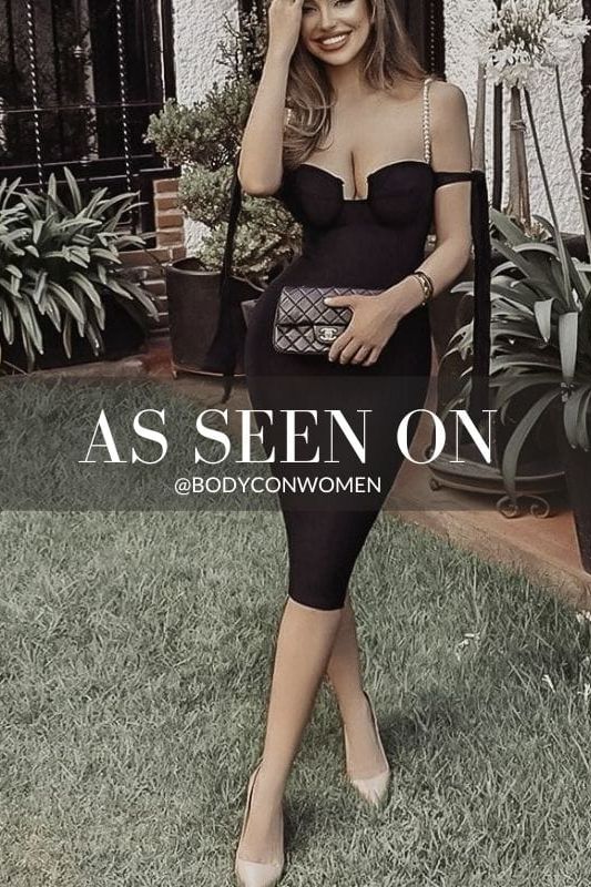 Mia Bandage Dress - Classic Black - Fashionpara