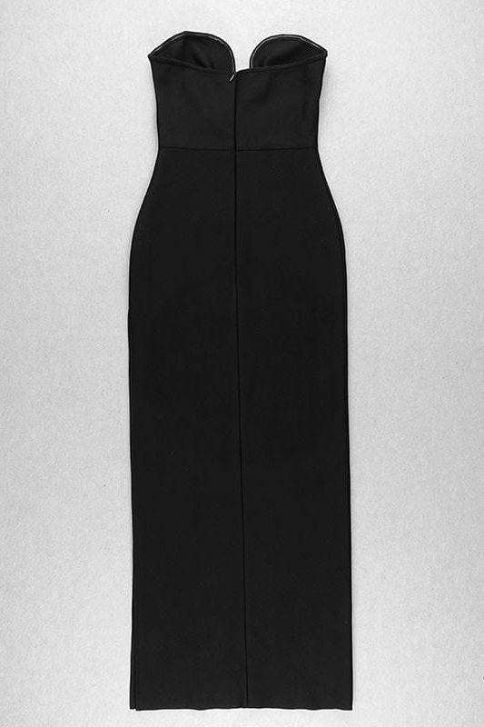 Mika Bodycon Midi Dress - Classic Black - Fashionpara