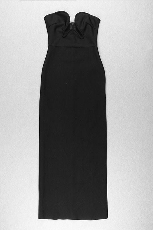 Mika Bodycon Midi Dress - Classic Black - Fashionpara