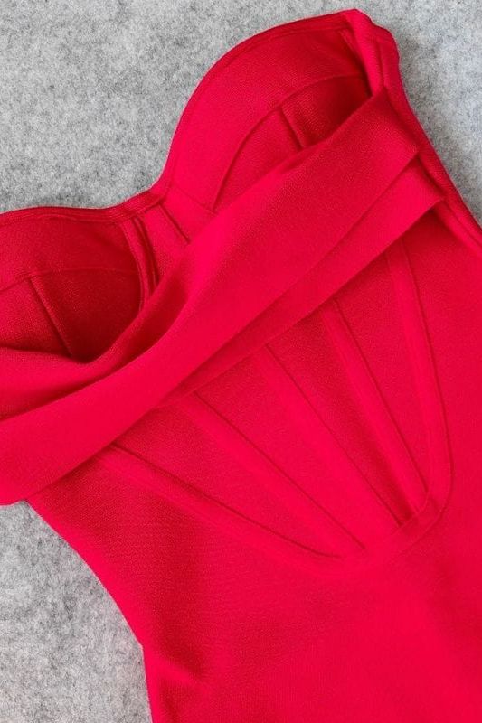 Miles Bodycon Dress - Lipstick Red - Fashionpara