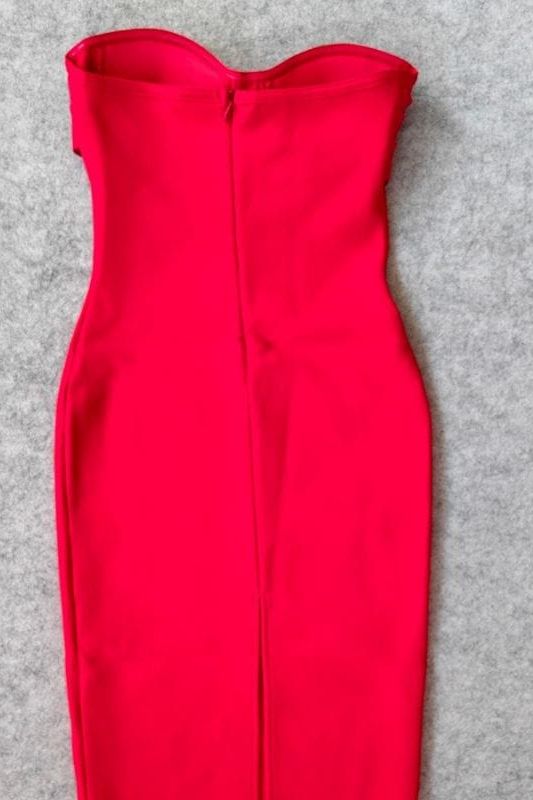 Miles Bodycon Dress - Lipstick Red - Fashionpara