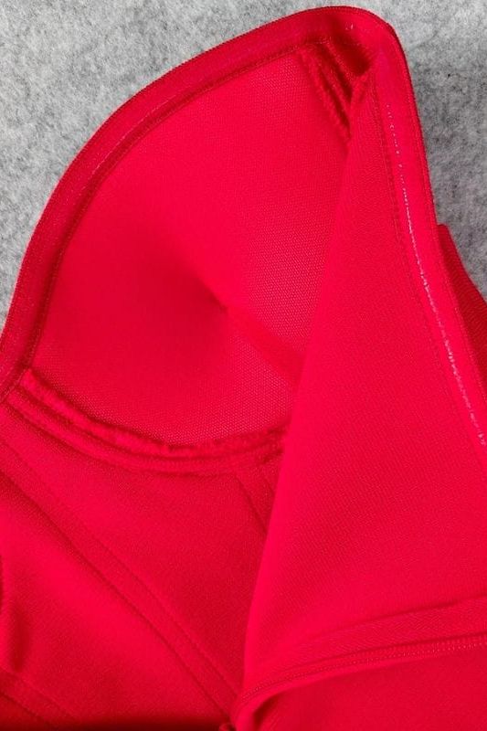 Miles Bodycon Dress - Lipstick Red - Fashionpara
