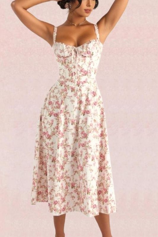 Missy Bodycon Day Midi Dress - Blush Pink - Fashionpara