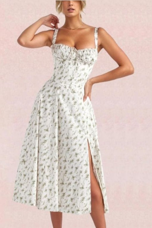 Missy Bodycon Day Midi Dress - Pearl White - Fashionpara