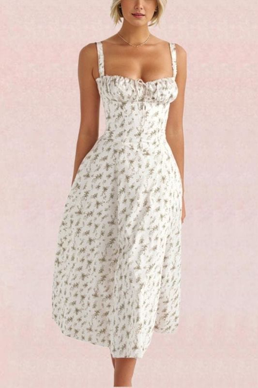Missy Bodycon Day Midi Dress - Pearl White - Fashionpara