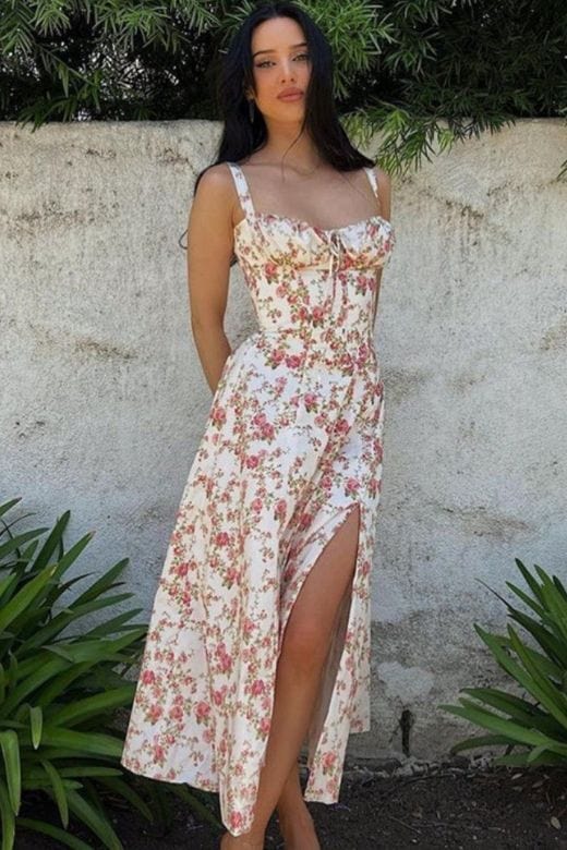 Missy Bodycon Day Midi Dress - Pearl White - Fashionpara