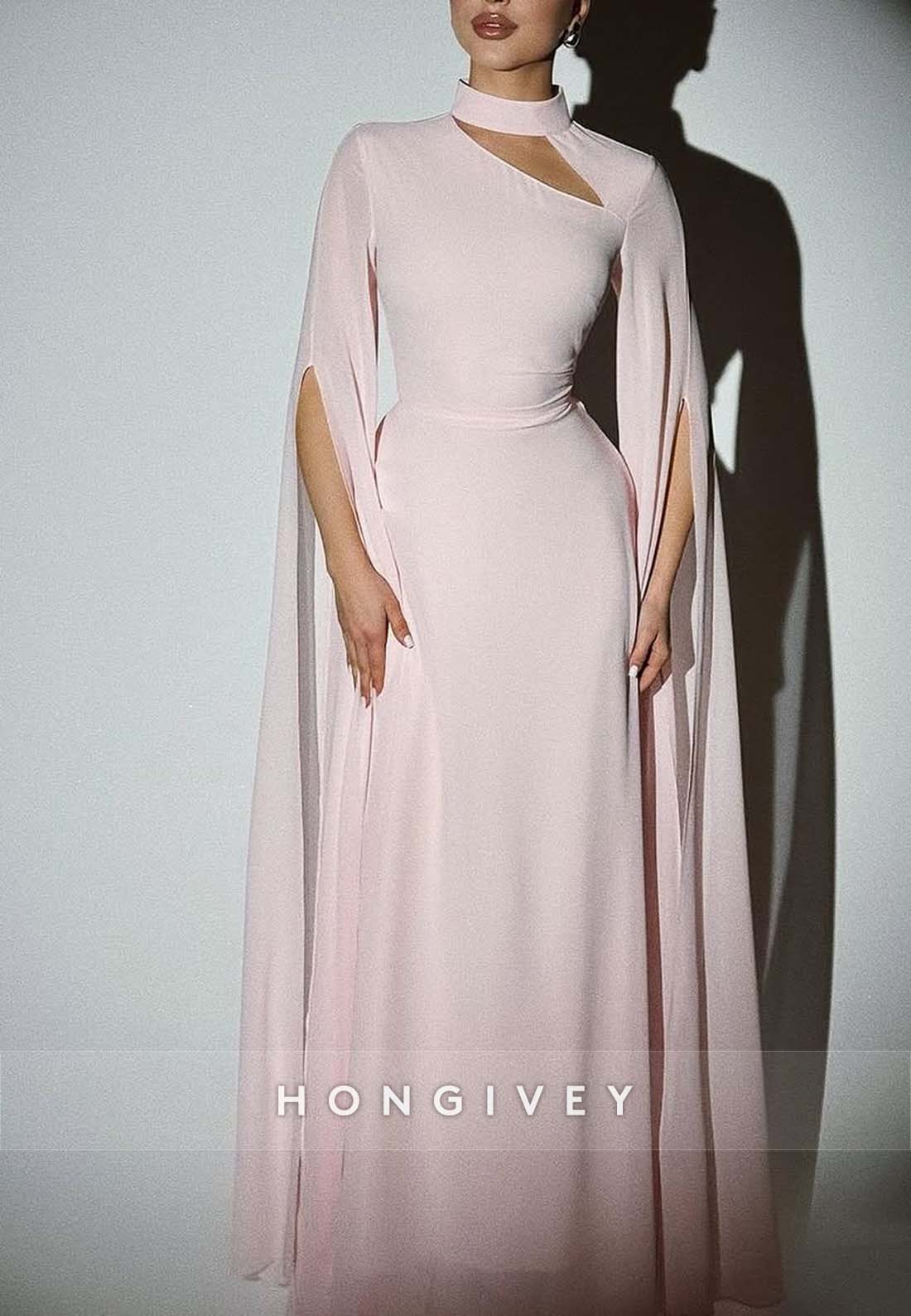 Elegant Blush Halter Sheath Mother of Bride Floor-Length Pleated Evening Gown