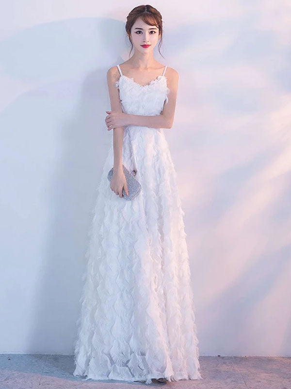 Modern Evening Dresses Blush Pink Long Halter Feathers Sleeveless Floor Length Graduation Dress wedding guest dress