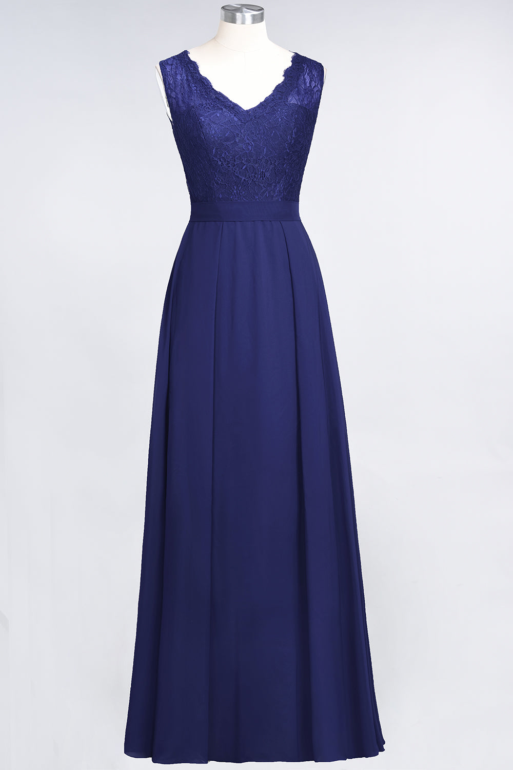 Modest Chiffon V-Neck Burgundy Lace Bridesmaid dresses