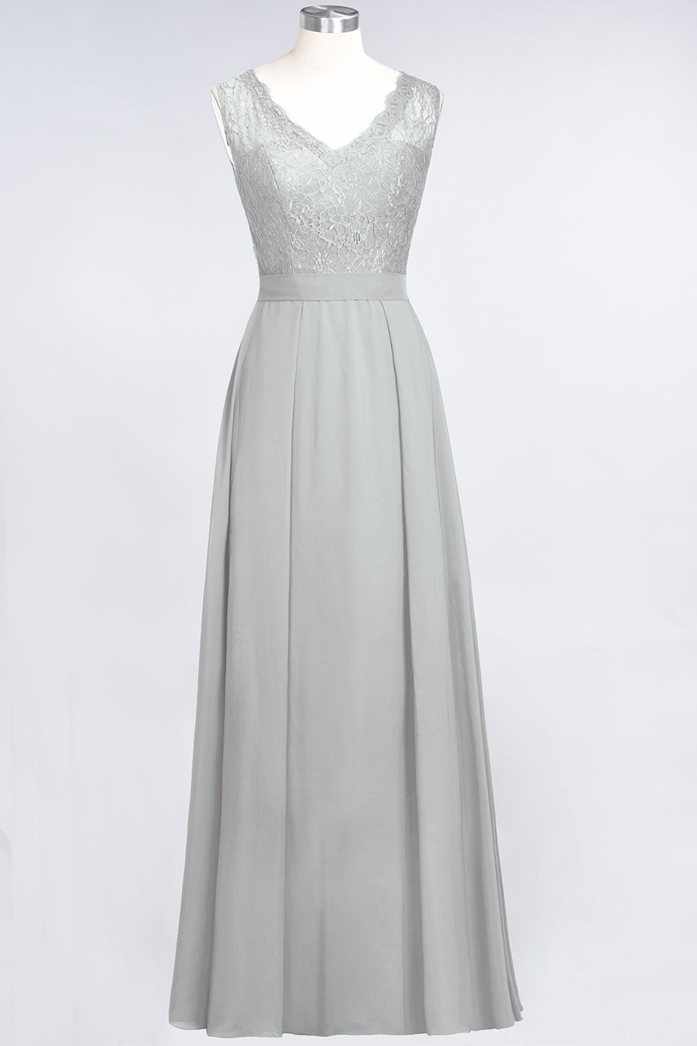 Modest Chiffon V-Neck Burgundy Lace Bridesmaid dresses