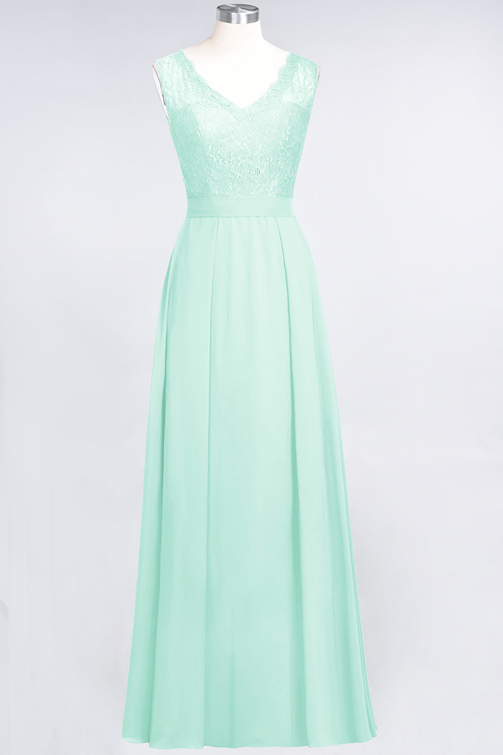 Modest Chiffon V-Neck Burgundy Lace Bridesmaid dresses