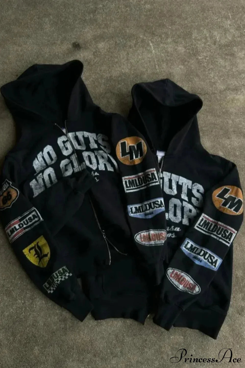 Motorcycle Style Graphic Hoodie