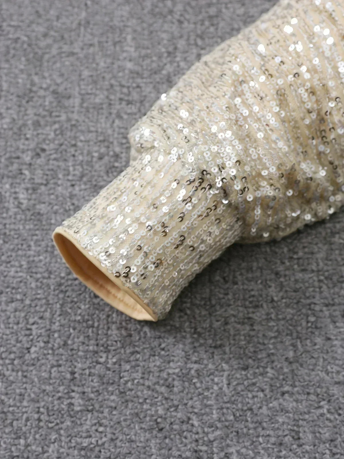 Sequin Off Shoulder Batwing Sleeve Mini Dress - View 4