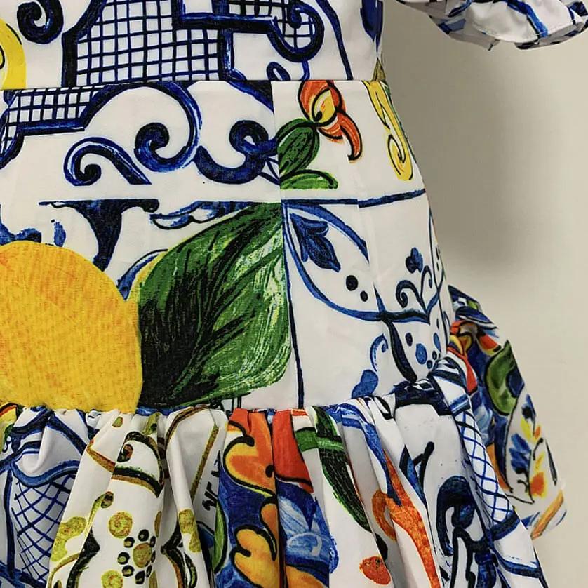 Multicolored Floral Printed Crop Top and Tiered Ruffle Skirt Matching Set Fashionpara