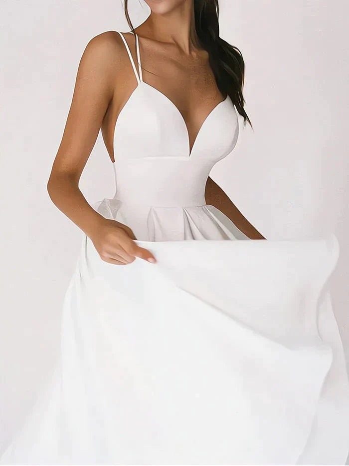 Sleeveless Crisscross Strap Open Back Fit and Flare A-Line Midi Dress - View 2