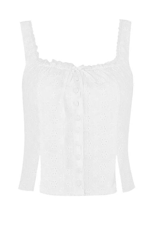 Nancy Bodycon Top - Pearl White - Fashionpara