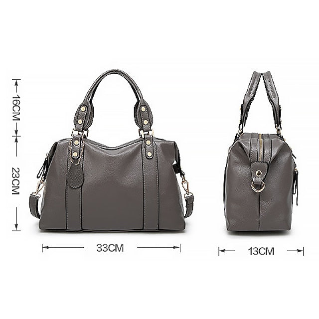 Bag PU Shoulder Handbag Crossbody Boston