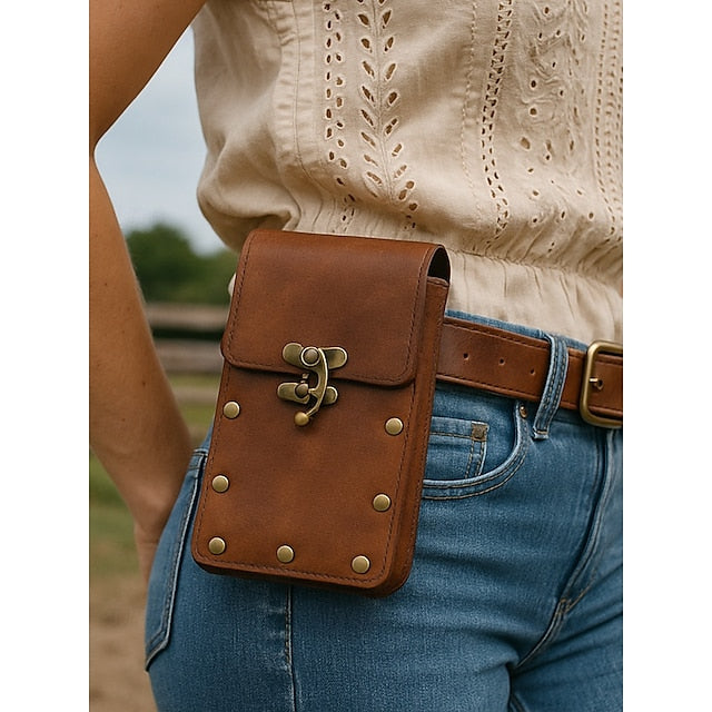 Faux with Leather Western Bag Bohemian Waist
