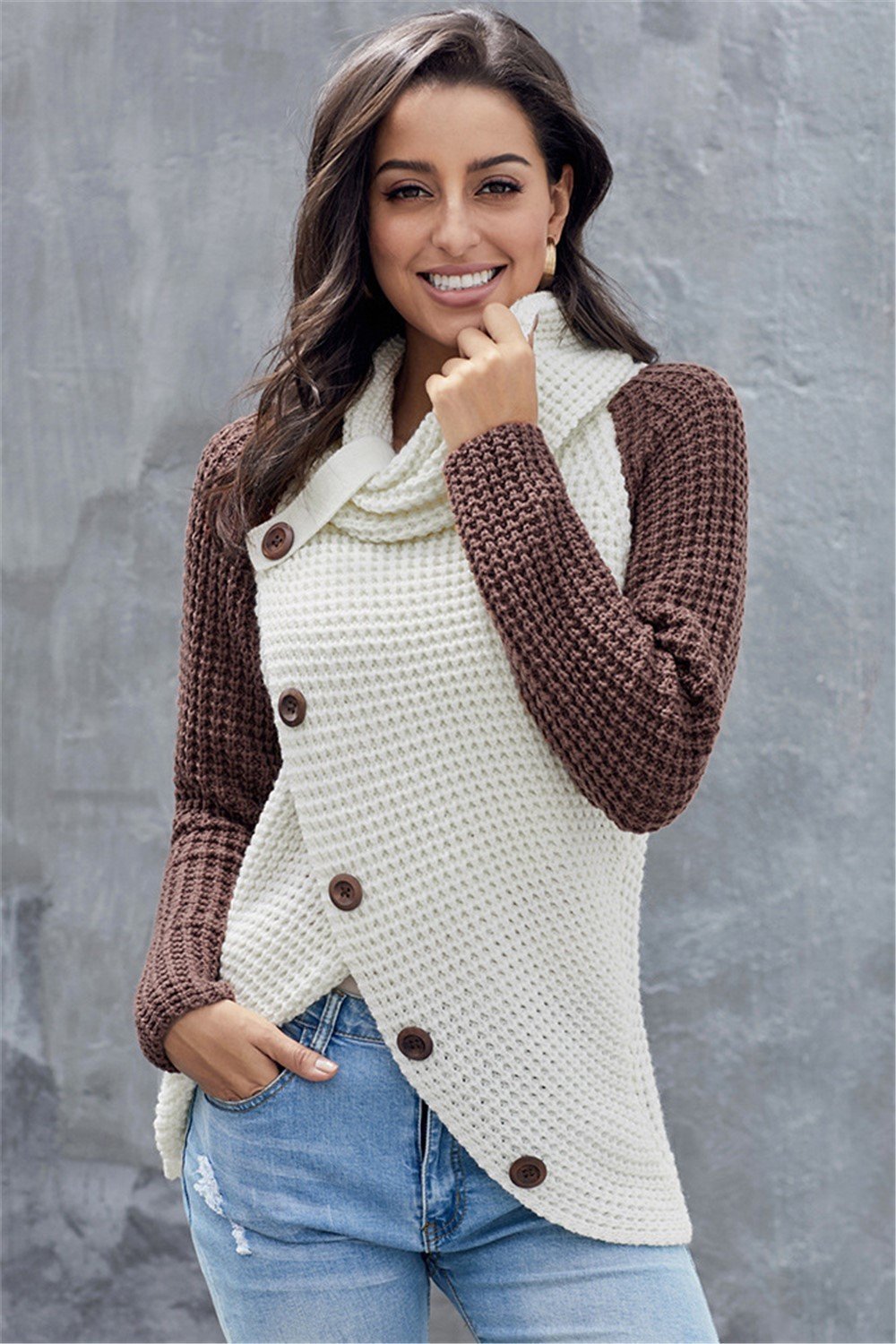 RadyRin Asymmetrical Cardigan for Effortless Elegance