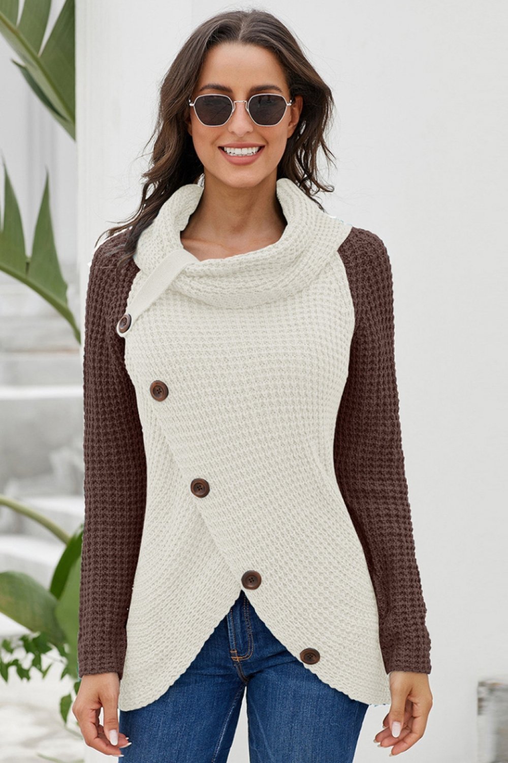 RadyRin Asymmetrical Cardigan for Effortless Elegance