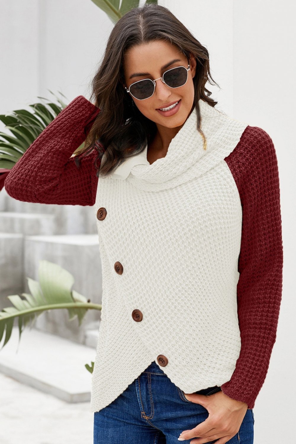 RadyRin Asymmetrical Cardigan for Effortless Elegance