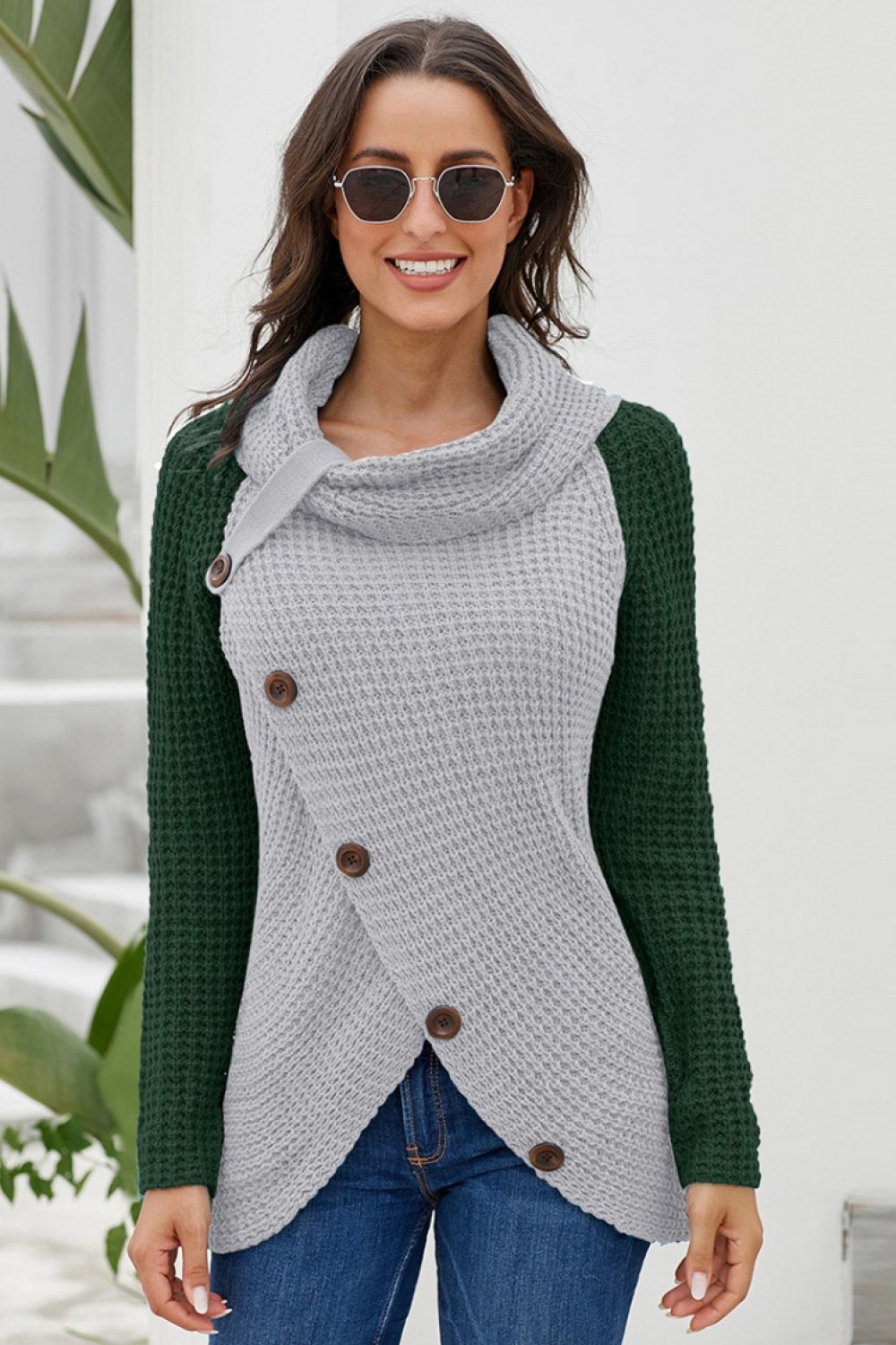 RadyRin Asymmetrical Cardigan for Effortless Elegance