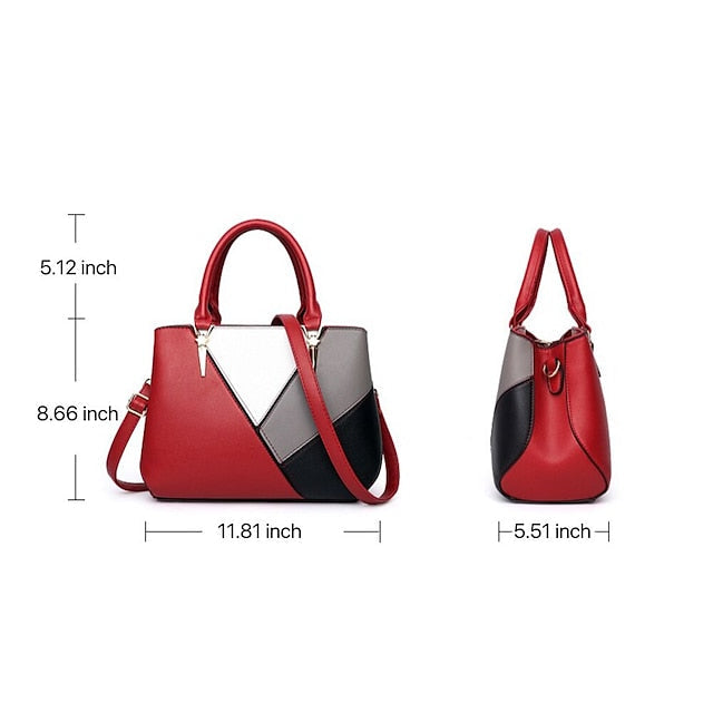 Shoulder Diaper Handbag PU Bag Tote Leather