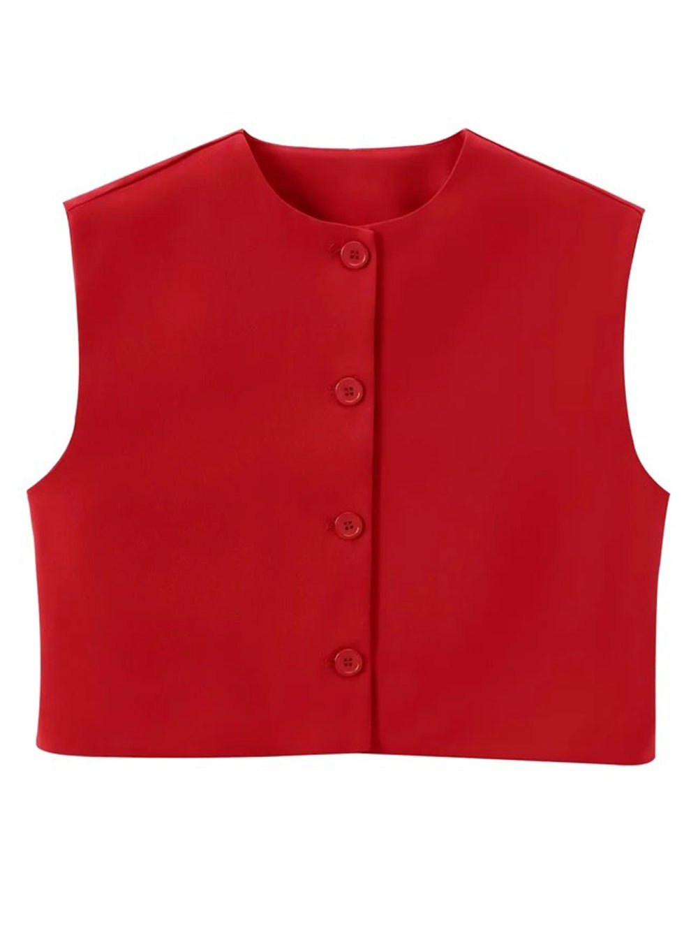 Cropped Waistcoat - Fashionpara