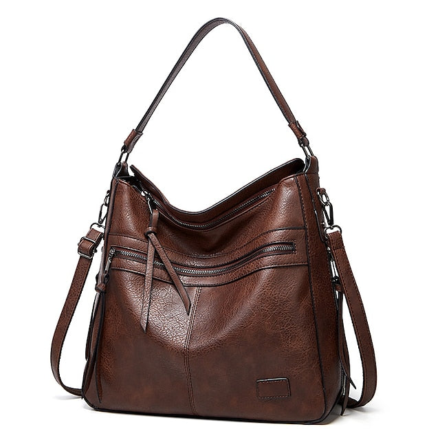 Bag PU Crossbody Leather Shoulder Hobo Tote