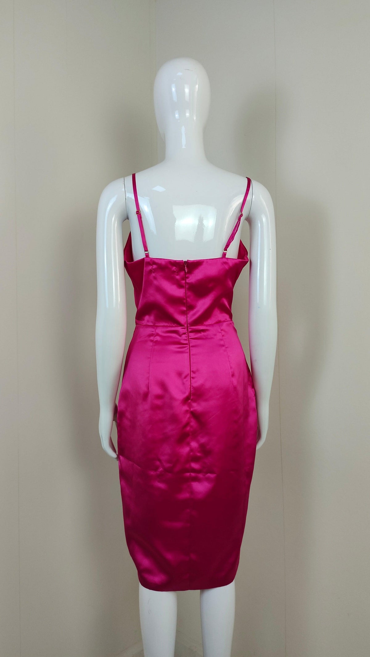 KittenAlarm - Octavia Spaghetti Strap Slit Hem Midi Dress
