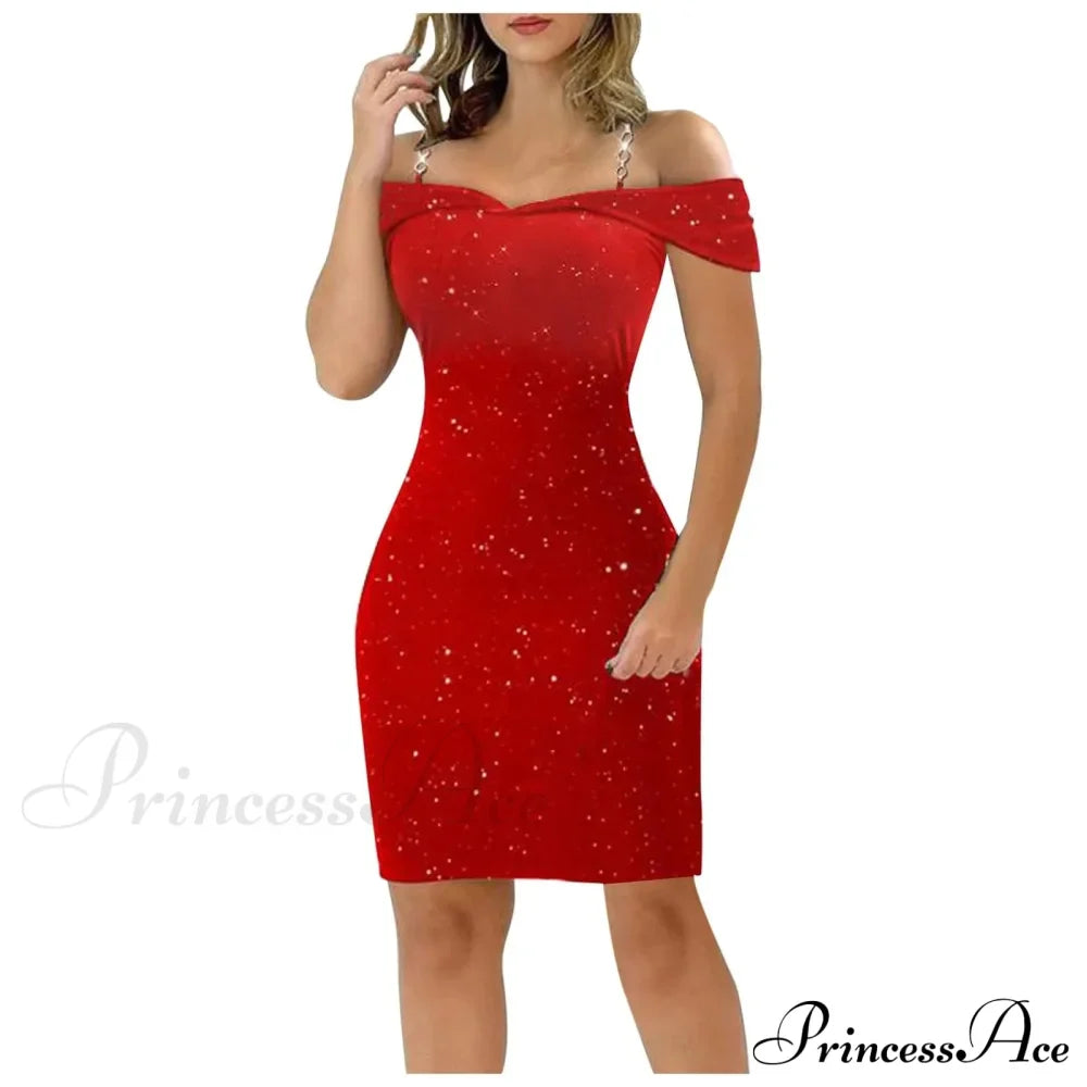 Off Shoulder Bodycon Formal Summer Party Dress