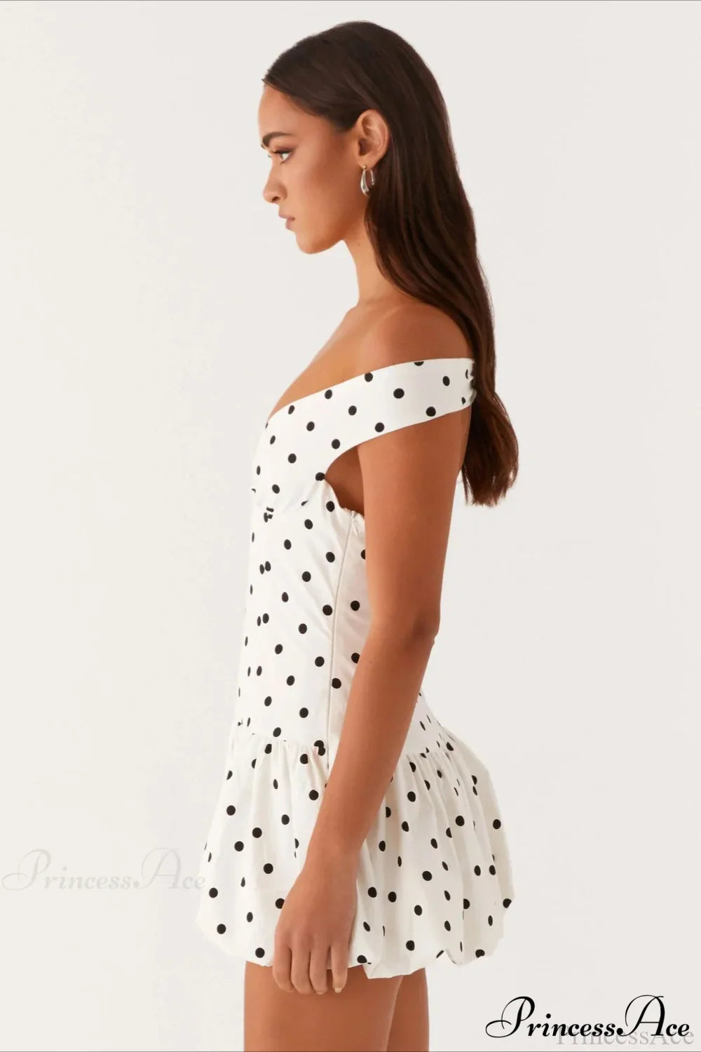 Off-Shoulder Peplum Mini Dress