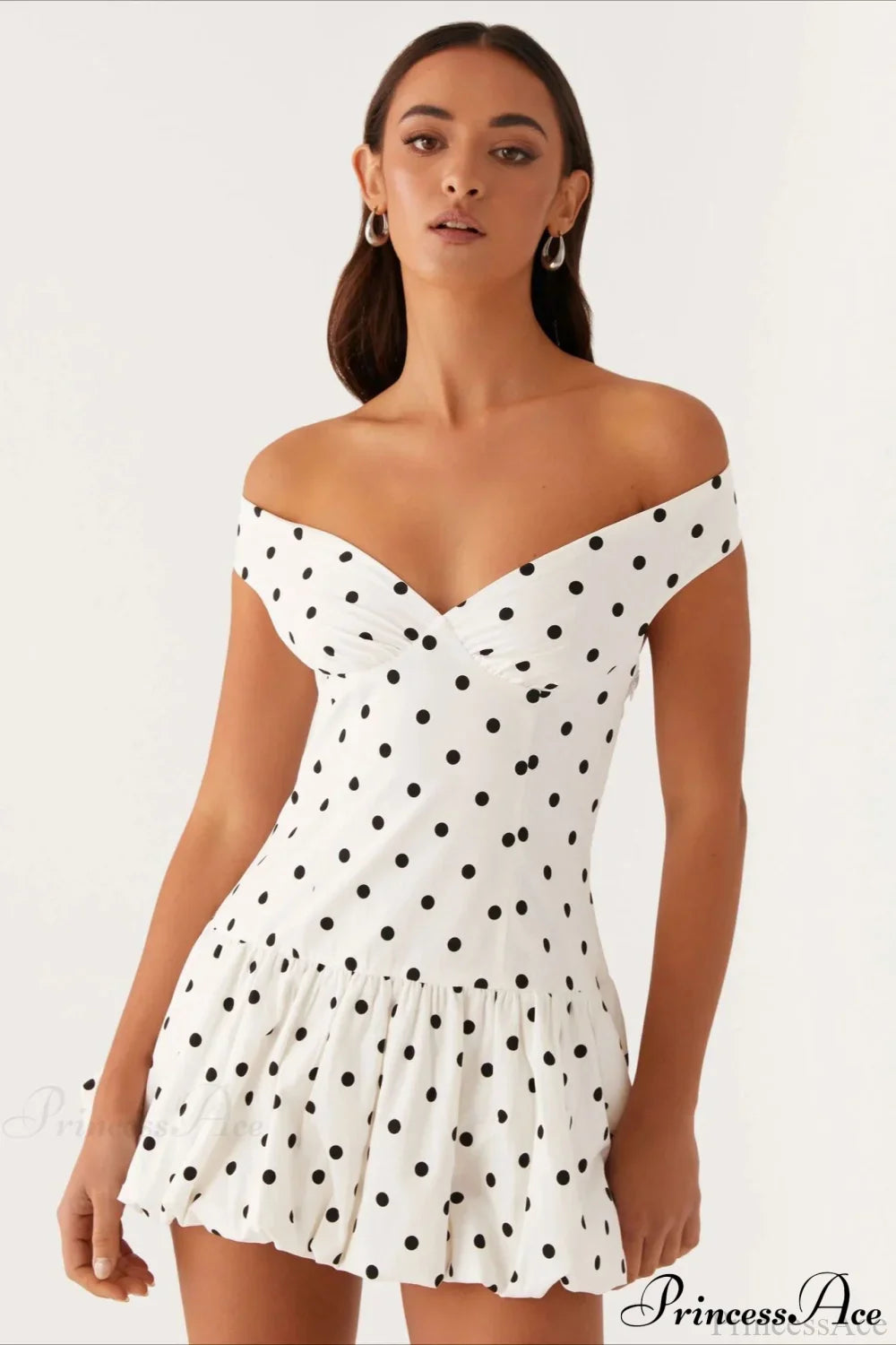 Off-Shoulder Peplum Mini Dress