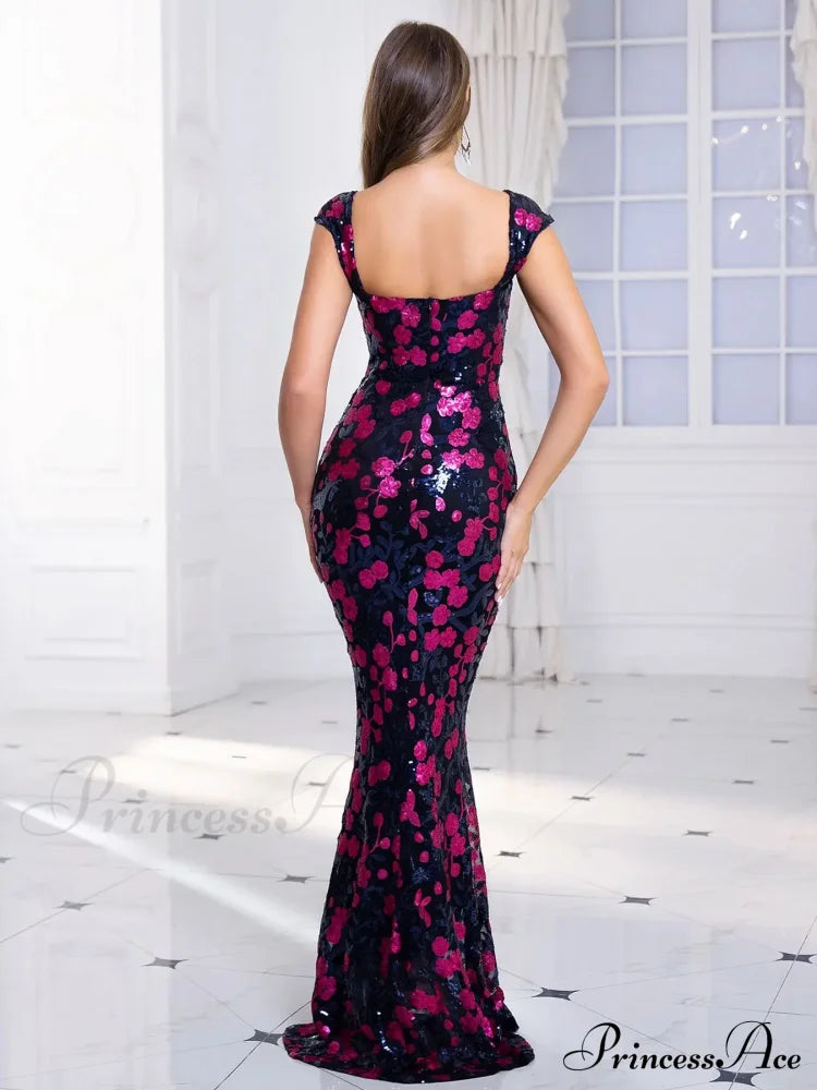 Off-Shoulder Sequin Party Dress